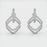 Premium Geometric Shape CZ Crystal Stud Earrings