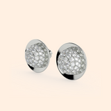 Silver Crystal Stud Earrings