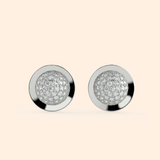 Silver Crystal Stud Earrings