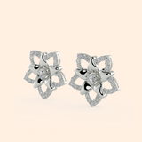 Cozy CZ Crystal Star Stud Earrings