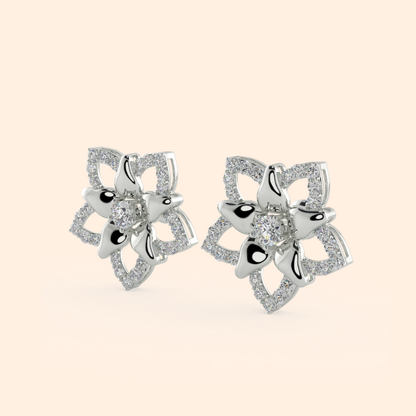 Cozy CZ Crystal Star Stud Earrings