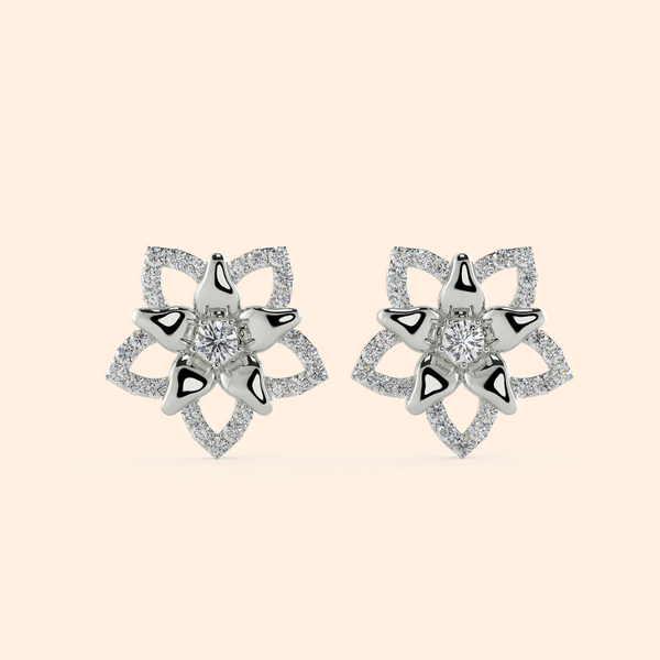 Cozy CZ Crystal Star Stud Earrings