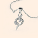 Frosty Chunk Silver Crystal Necklace Set