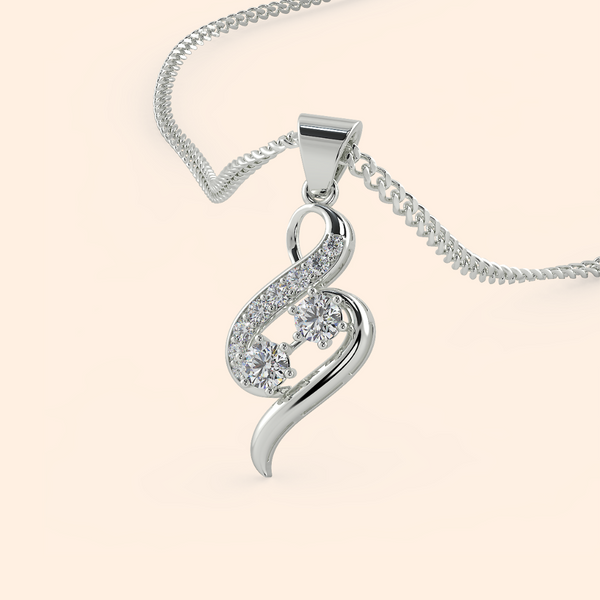 Frosty Chunk Silver Crystal Necklace Set