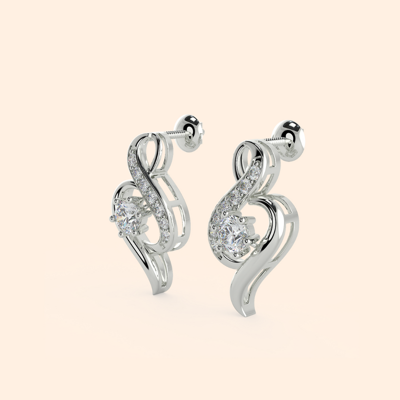 Frosty Chunk Silver Crystal Necklace Set