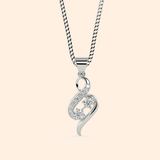 Frosty Chunk Silver Crystal Necklace Set